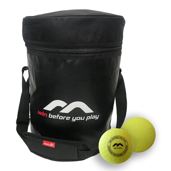 Mercian Hockey Duffel Bag with 36 Yellow Dimple Hockey Balls - SKU HB1224DYEL