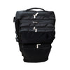 Mercian HOEL26BLK black hockey backpack angled front view with multi-zip storage compartments and carry handle