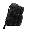 Mercian HOEL26BLK black hockey backpack side view with compression straps and multiple zip compartments