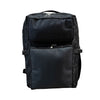 Mercian HOEL26BLK black hockey backpack front view with multiple storage compartments and adjustable side straps
