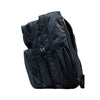 Mercian HOEL26BLK black hockey backpack opposite side view with external storage pockets and adjustable compression strap