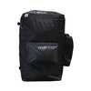 Mercian HOGE126GK black goalkeeper hockey backpack front view with large external storage pocket and Mercian branding.