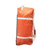 Mercian HOGE126GK orange goalkeeper hockey backpack rear view with padded mesh back panel and adjustable shoulder straps.