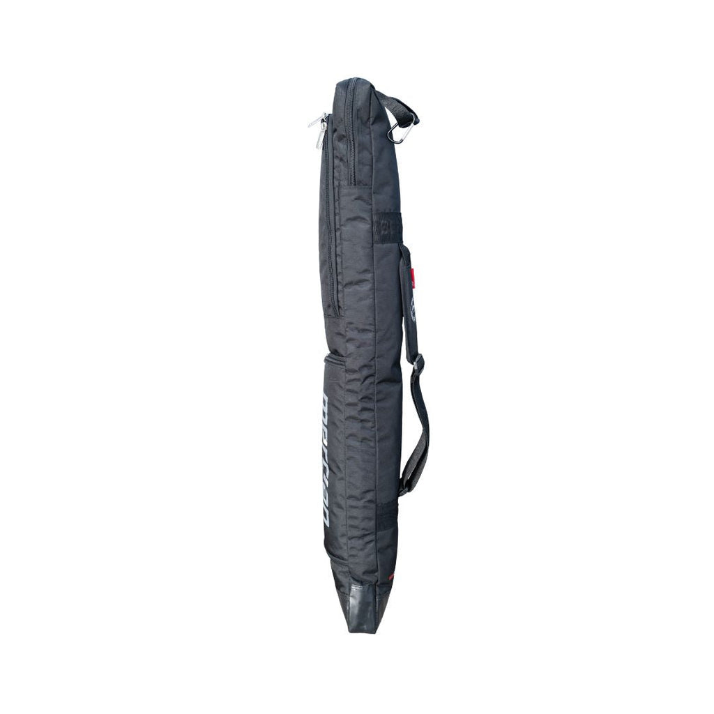 Mercian HOGE326BLK black hockey stick bag opposite side view with slim profile and adjustable carry strap