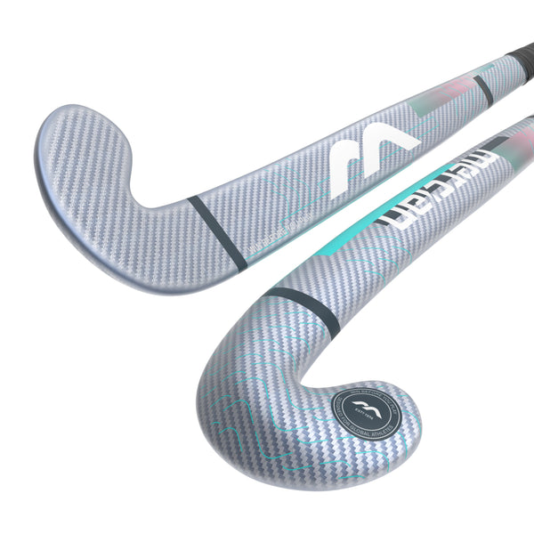 HSEVCKF7525ULT Hockey Stick EVOLUTION CKF75 UltimateV2_Teal_2 Sticks Angled Head to Handle