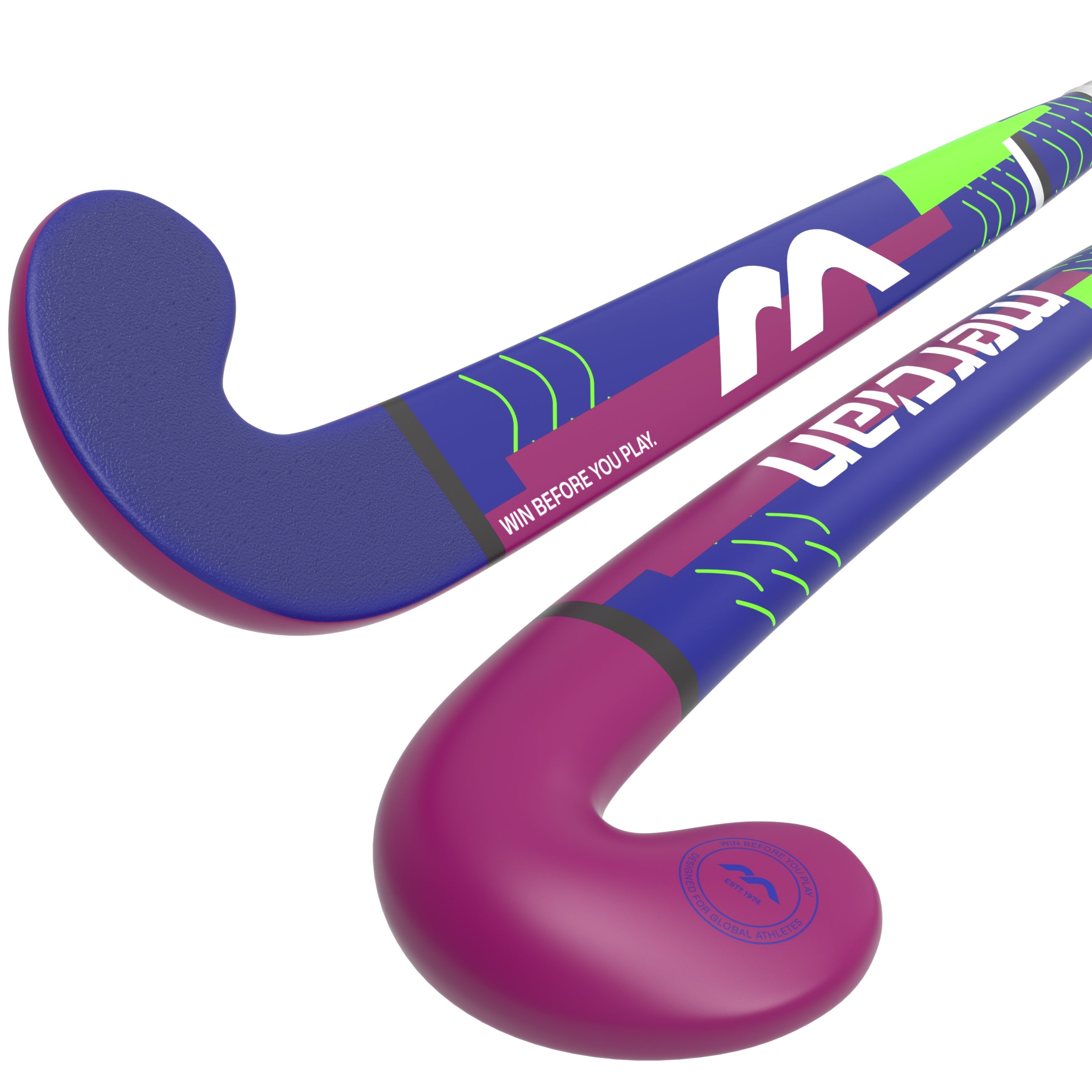HSGECF1525 Hockey Stick PUR CF15 ProVoilet_2 Sticks Angled Head to Handle