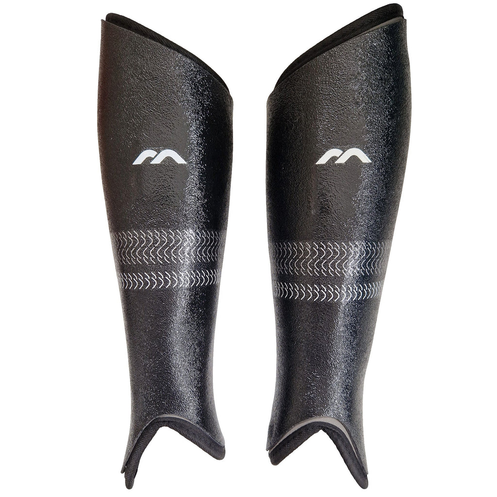 Front of Mercian Hockey Genesis 2 Black Shinpads (Shinguards) - SKU SGGE224BLK