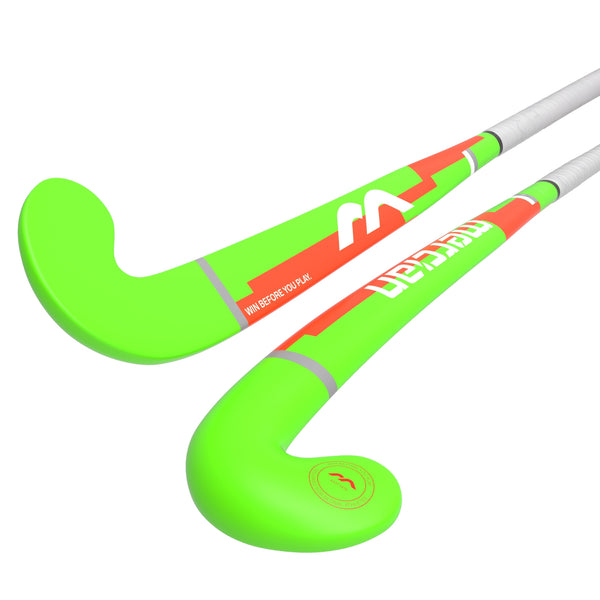 W1_Orange Hockey Stick 2 Sticks Angled Head to Handle