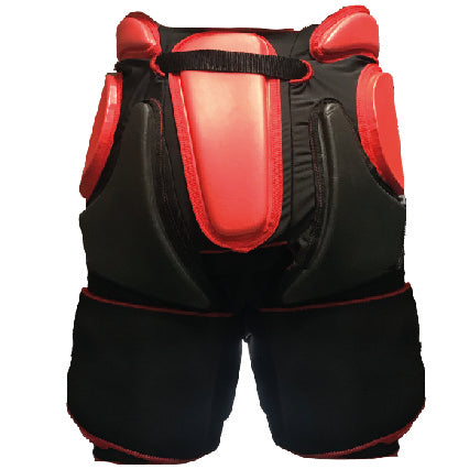 Mercian Evolution 1 Girdle  with Overshorts - International Level Protection for Goalkeepers (Black/Red)