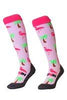 Hingly Hockey Socks Flamingo - Pink Flamingos on a light pink sock