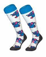 Hingly Hockey Socks Olifant - Blue Olifant on a white coloured sock